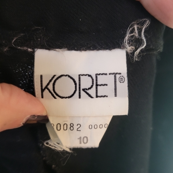 ❤️ 3 For $35 Koret wool high waist pleated pants tapered leg trouser black 10 - Picture 10 of 12